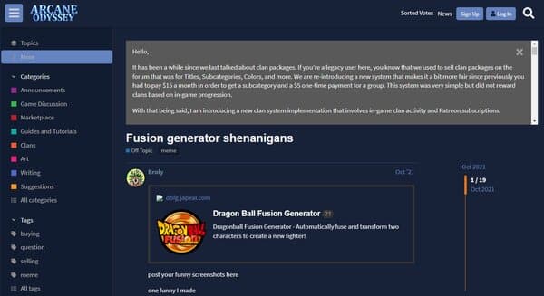 ArcaneOdyssey Dragon Ball Fusion Generator