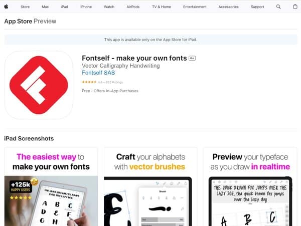 Fontself for IPad