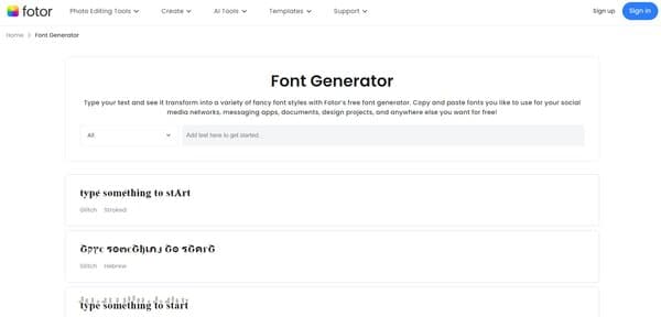 Fotor AI Font Generator