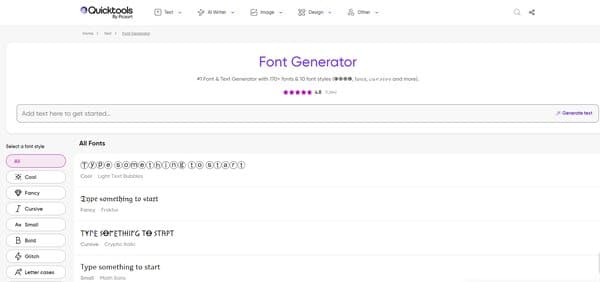 Picsart AI Font Generator