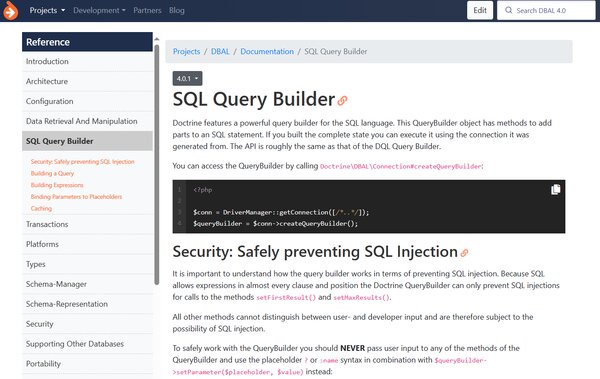 Doctrine SQL Query Builder