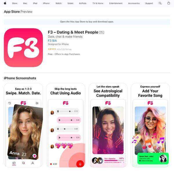 F3 Dating, Meet, Chat